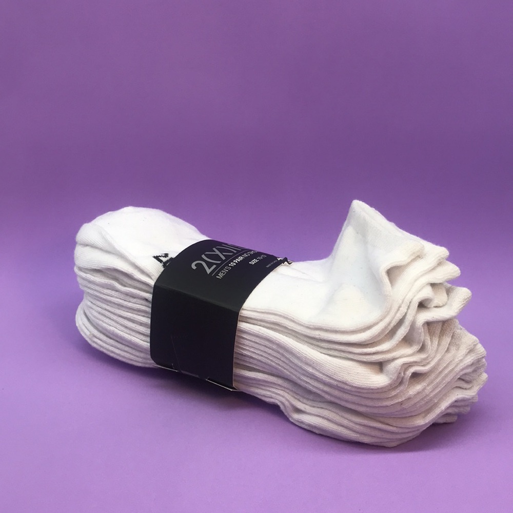 2(X)IST MENŚ 10 PAIR NO SHOW SOCKS